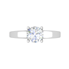 Jewelove™ Rings VS J / Women's Band only 0.50 cts Solitaire Platinum Ring JL PT RS RD 143