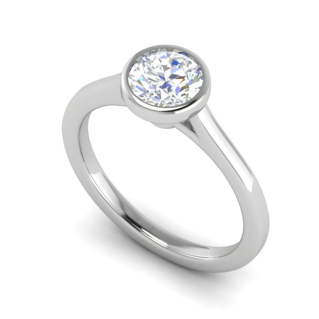 Jewelove™ Rings VS J / Women's Band only 0.50 cts Solitaire Platinum Ring JL PT RS RD 145