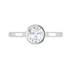 Jewelove™ Rings VS J / Women's Band only 0.50 cts Solitaire Platinum Ring JL PT RS RD 145
