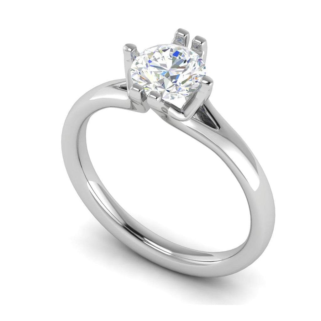Jewelove™ Rings VS J / Women's Band only 0.50 cts Solitaire Platinum Ring JL PT RS RD 147