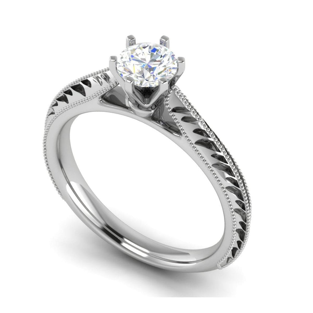 Jewelove™ Rings VS J / Women's Band only 0.50 cts Solitaire Platinum Ring JL PT RS RD 150