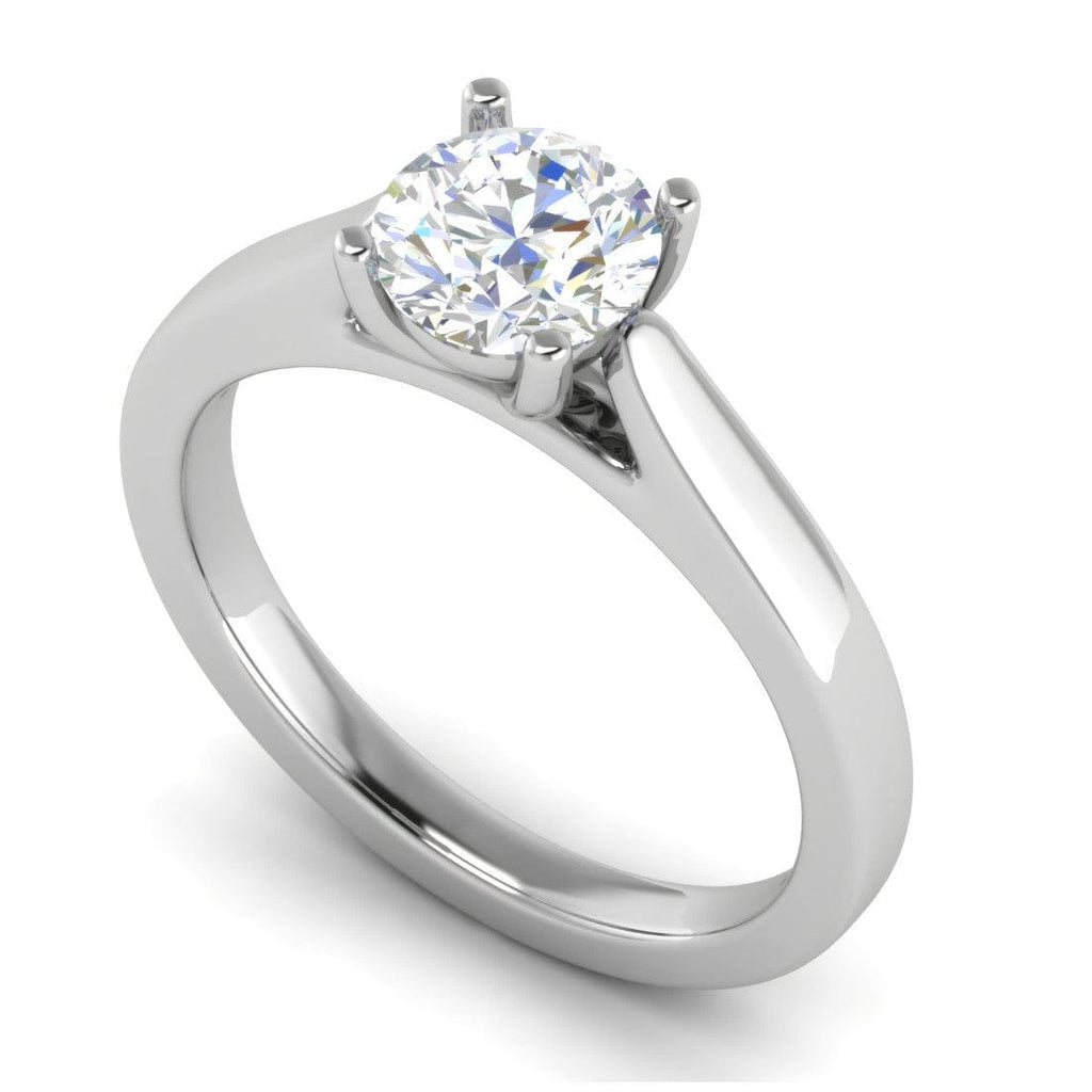 Jewelove™ Rings VS J / Women's Band only 0.50 cts Solitaire Platinum Ring JL PT RS RD 151