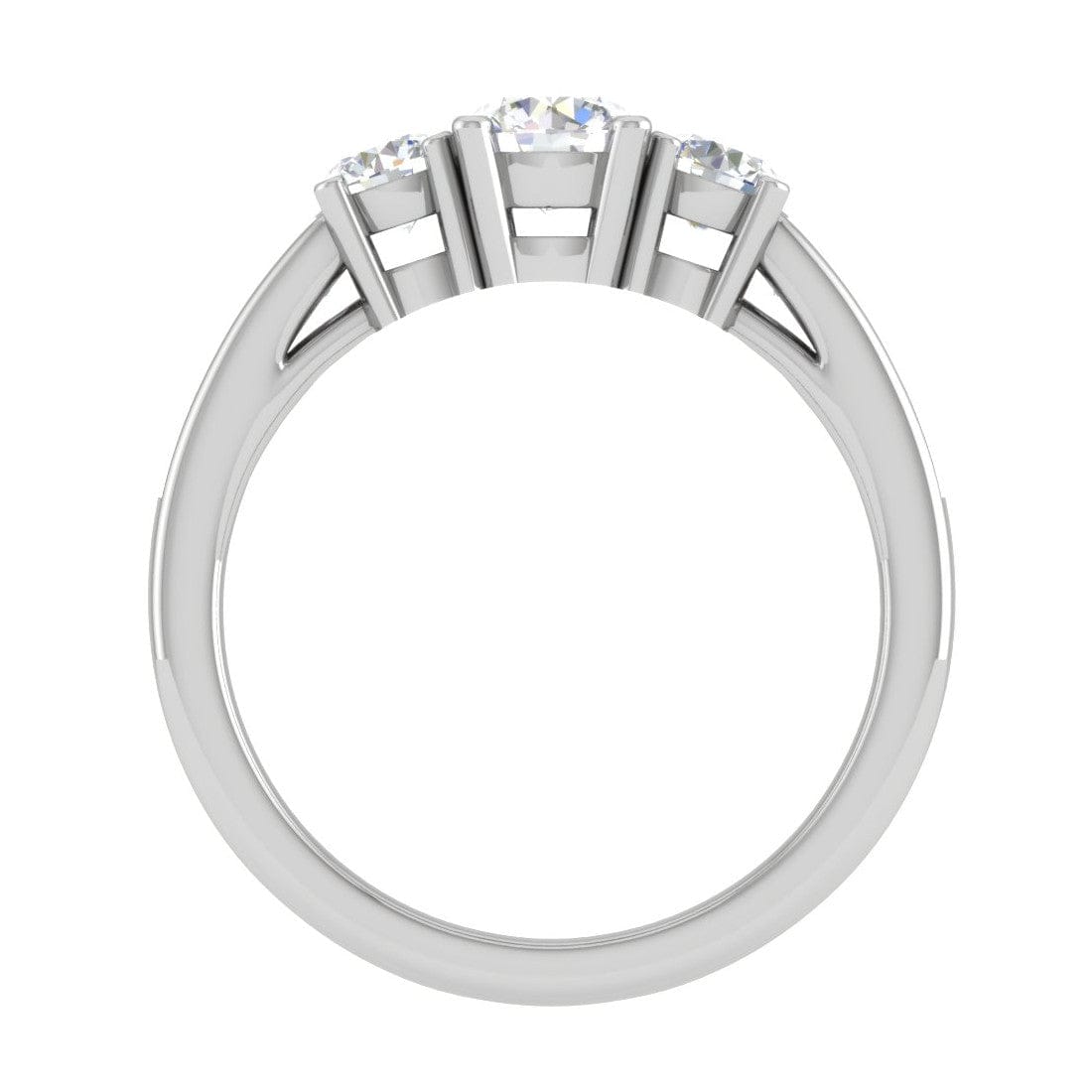 Jewelove™ Rings J VS / Women's Band only 0.50 cts Solitaire Platinum Shank Diamond Ring JL PT R3 RD 107