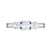 Jewelove™ Rings J VS / Women's Band only 0.50 cts Solitaire Platinum Shank Diamond Ring JL PT R3 RD 107