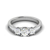 Jewelove™ Rings J VS / Women's Band only 0.50 cts Solitaire Platinum Shank Diamond Ring JL PT R3 RD 107