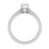 Jewelove™ Rings VS J / Women's Band only 0.50 cts Solitaire Split Diamond Shank Platinum Ring JL PT RC RD 269