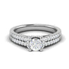 Jewelove™ Rings VS J / Women's Band only 0.50 cts Solitaire Split Diamond Shank Platinum Ring JL PT RP RD 207