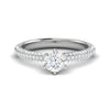 Jewelove™ Rings VS J / Women's Band only 0.50 cts Solitaire Split Shank Diamond Platinum Ring JL PT RP RD 193