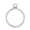 Jewelove™ Rings VS J / Women's Band only 0.50 cts Solitaire Split Shank Diamond Platinum Ring JL PT RP RD 194