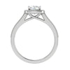 Jewelove™ Rings J VS / Women's Band only 0.50 cts Solitaire Square Halo Diamond Shank Platinum Ring JL PT RH RD 170