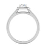 Jewelove™ Rings J VS / Women's Band only 0.50 cts Solitaire Square Halo Diamond Shank Platinum Ring JL PT RH RD 176