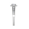 Jewelove™ Rings J VS / Women's Band only 0.50 cts Solitaire Square Halo Diamond Shank Platinum Ring JL PT RH RD 213