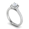 Jewelove™ Rings J VS / Women's Band only 0.50 cts Solitaire Square Halo Diamond Split Platinum Ring JL PT RH RD 180