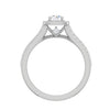 Jewelove™ Rings J VS / Women's Band only 0.50 cts Solitaire Square Halo Diamond Split Shank Platinum Ring JL PT RH RD 262