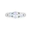 Jewelove™ Rings J VS / Women's Band only 0.50 cts. Solitaire Three Stone Diamond Platinum Engagement Ring JL PT R3 RD 120-A