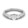 Jewelove™ Rings J VS / Women's Band only 0.50 cts. Solitaire Three Stone Platinum Diamond Engagement Ring JL PT R3 RD 161