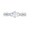 Jewelove™ Rings VS J / Women's Band only 0.50 cts Solitaire Twisted Shank Diamond Platinum Ring JL PT RP RD 192