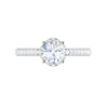 Jewelove™ Rings J VS / Women's Band only 0.50 cts Solitaire with Diamond Shank Platinum Ring JL PT RH RD 236