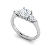 Jewelove™ Rings J VS / Women's Band only 0.50 cts Solitaire with Pear Diamond Platinum Ring JL PT R3 RD 124