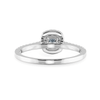 Jewelove™ Rings Women's Band only / VVS G 0.50cts. Cushion Cut Solitaire Diamond Halo Shank Platinum Engagement Ring JL PT 1195