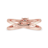 Jewelove™ Rings Women's Band only / VVS G 0.50cts. Cushion Cut Solitaire Diamond Split Shank 18K Rose Gold Ring JL AU 1171R-A