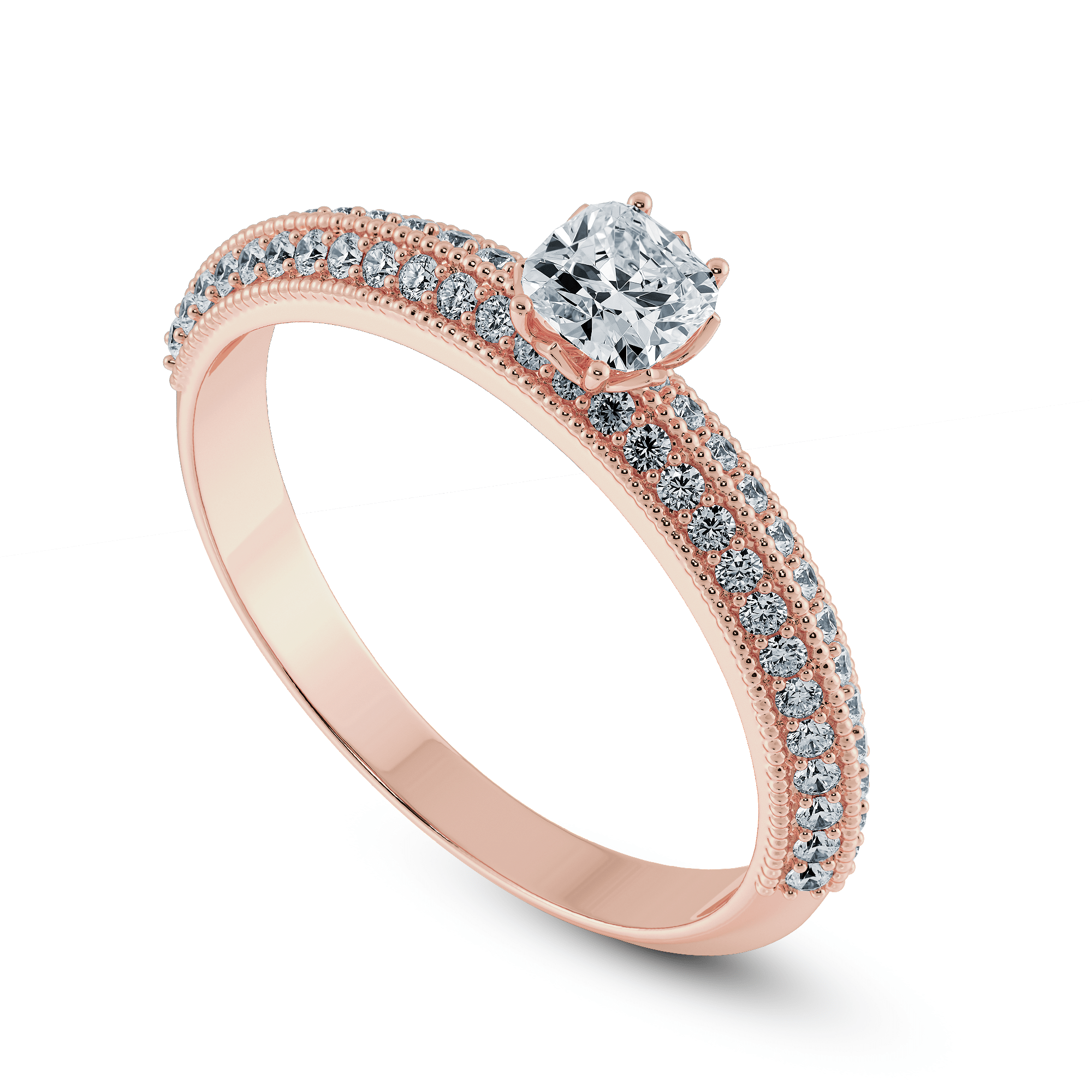 RODIFFY 4CT Cushion Cut Engagement Ring for Women,925 Sterling Silver 18K  Yellow Gold/White Gold/Rose Gold Plated Solitaire Ring, Simulated Diamond  Ring, Promise Ring (4, Rose Gold) | Amazon.com