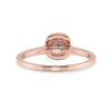 Jewelove™ Rings Women's Band only / VVS G 0.50cts. Cushion Cut Solitaire Halo Diamond Shank 18K Rose Gold Ring JL AU 1195R
