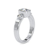 Jewelove™ Rings Women's Band only / VVS G 0.50cts. Cushion Cut Solitaire Platinum Diamond Engagement Ring JL PT 0098