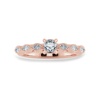 Jewelove™ Rings Women's Band only / VVS G 0.50cts. Cushion Cut Solitaire with Marquise Cut Diamond Accents 18K Rose Gold Ring JL AU 2013R-A