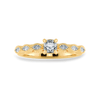 Jewelove™ Rings Women's Band only / VVS G 0.50cts. Cushion Cut Solitaire with Marquise Cut Diamond Accents 18K Yellow Gold Ring JL AU 2013Y-A