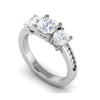 Jewelove™ Rings VVS G / Women's Band only 0.50cts. Cushion Solitaire Diamond Platinum Ring JL PT R3 CU 133