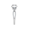 Jewelove™ Rings VVS G / Women's Band only 0.50cts. Cushion Solitaire Diamond Platinum Ring JL PT R3 PR 176