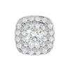 Jewelove™ Pendants 0.50cts Cushion Solitaire Platinum Double Halo Diamond Pendant for Women JL PT P PF CU 109