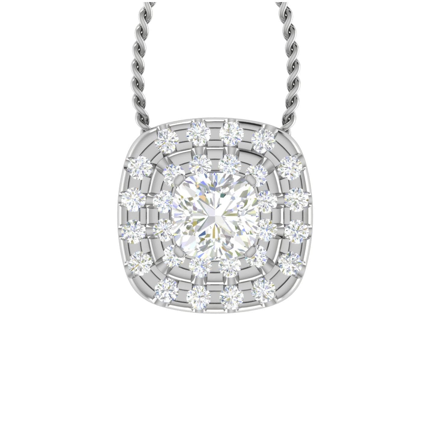 Pear Shaped Halo Diamond Necklace, 1.40 CT – Leviev Diamonds