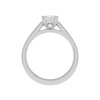Jewelove™ Rings E VVS / Women's Band only 0.50cts Emerald Cut Solitaire Diamond Shank Platinum Ring JL PT RC EM 152-A