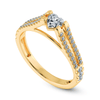 Jewelove™ Rings Women's Band only / VS I 0.50cts. Heart Cut Solitaire Diamond Split Shank 18K Yellow Gold Ring JL AU 1181Y-A