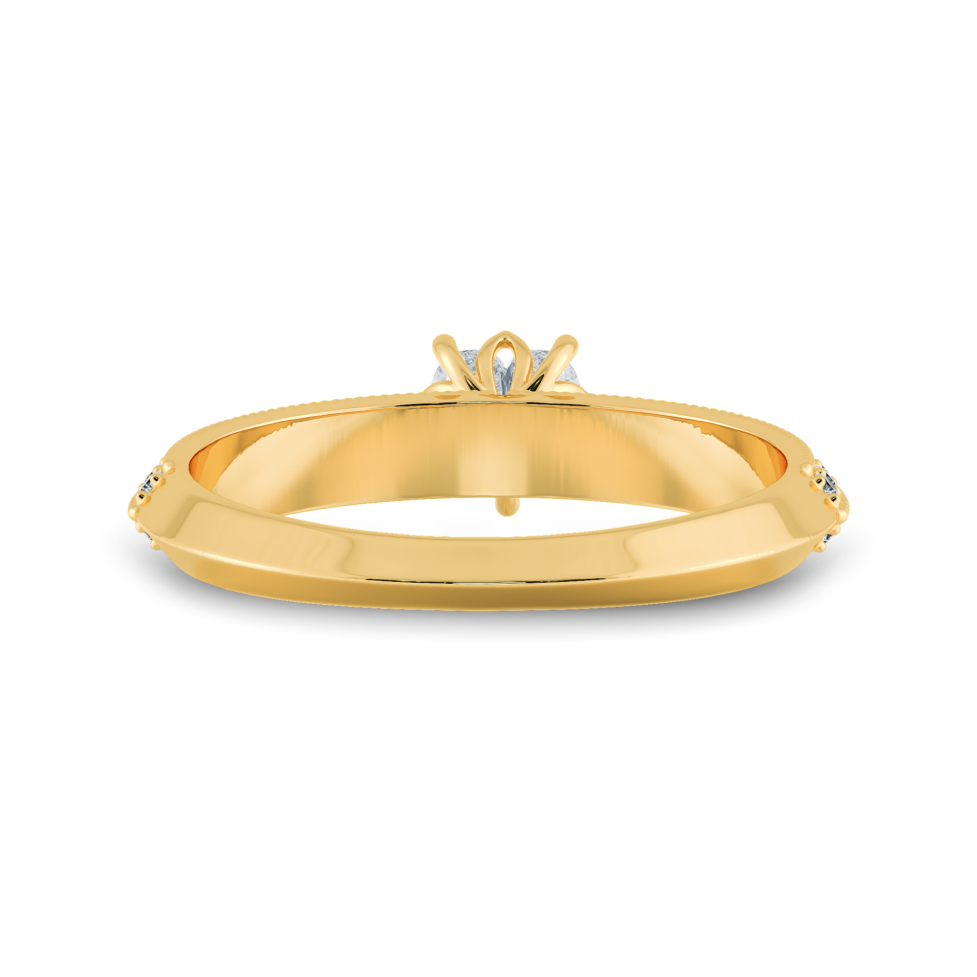 Jewelove™ Rings Women's Band only / VS I 0.50cts. Heart Cut Solitaire Diamond Split Shank 18K Yellow Gold Ring JL AU 1189Y-A