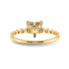 Jewelove™ Rings Women's Band only / VS I 0.50cts. Heart Cut Solitaire Halo Diamond Accents 18K Yellow Gold Ring JL AU 2007Y-A