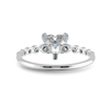 Jewelove™ Rings I VS / Women's Band only 0.50cts Heart Cut Solitaire Halo Diamond Accents Platinum Ring JL PT 2007-A