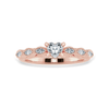 Jewelove™ Rings Women's Band only / VS I 0.50cts. Heart Cut Solitaire with Marquise Cut Diamond Accents 18K Rose Gold Ring JL AU 2016R-A