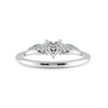 Jewelove™ Rings I VS / Women's Band only 0.50cts Heart Cut Solitaire with Pear Cut Diamond Accents Platinum Ring JL PT 1205-A