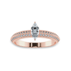 Jewelove™ Rings Women's Band only / VS I 0.50cts. Marquise Cut Solitaire Diamond Split Shank 18K Rose Gold Ring JL AU 1192R-A
