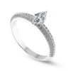 Jewelove™ Rings I VS / Women's Band only 0.50cts Marquise Cut Solitaire Diamond Split Shank Platinum Ring JL PT 1192-A
