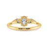 Jewelove™ Rings Women's Band only / VS I 0.50cts. Oval Cut Solitaire with Pear Cut Diamond Accents 18K Yellow Gold Ring JL AU 1206Y-A