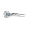 Jewelove™ Rings I VS / Women's Band only 0.50cts Oval Cut Solitaire with Pear Diamond Accents Platinum Ring JL PT 1206-A