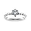 Jewelove™ Rings I VS / Women's Band only 0.50cts Pear Cut Solitaire Halo Diamond Accents Platinum Ring JL PT 2009-A