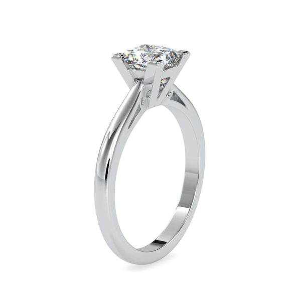 Jewelove™ Rings Women's Band only / VS I 0.50cts. Princess Cut Diamond Solitaire Platinum Engagement Ring JL PT 0074
