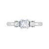 Jewelove™ Rings I VS / Women's Band only 0.50cts. Princess Cut Solitaire Diamond Platinum Ring JL PT R3 PR 110