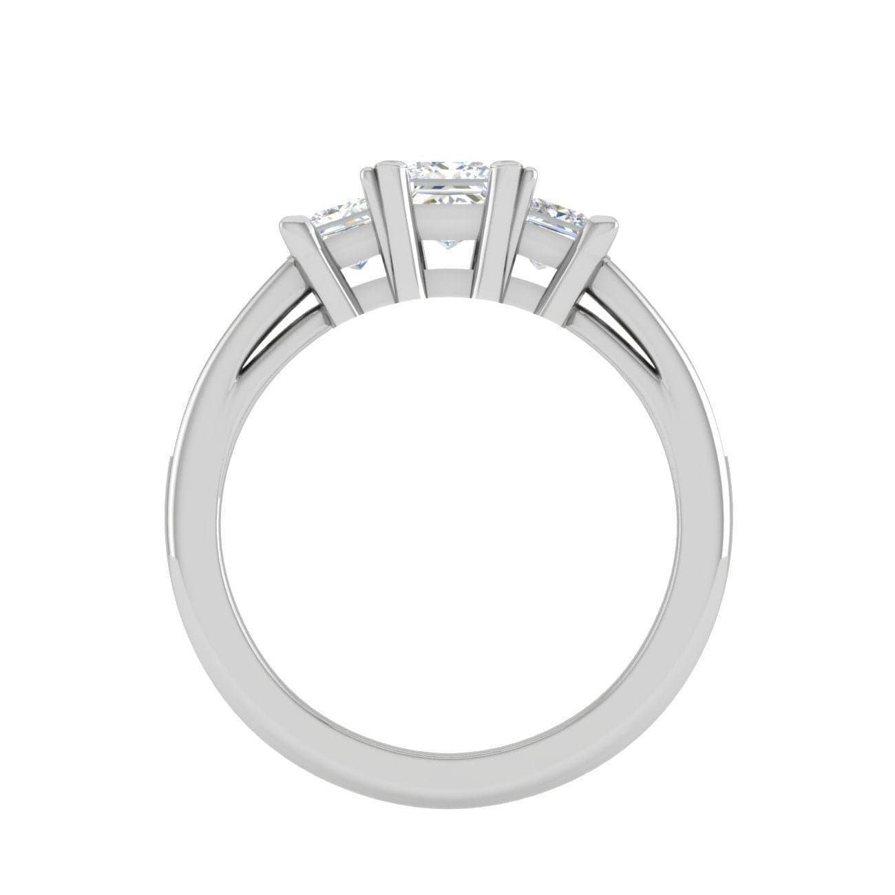 Jewelove™ Rings I VS / Women's Band only 0.50cts. Princess Cut Solitaire Diamond Platinum Ring JL PT R3 PR 111