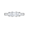 Jewelove™ Rings I VS / Women's Band only 0.50cts. Princess Cut Solitaire Diamond Platinum Ring JL PT R3 PR 111